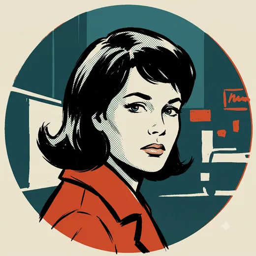 Pop-art portrait of a woman